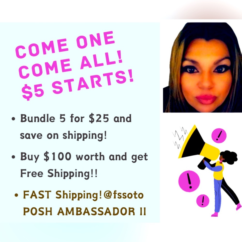 $5 Dollar Starts! Closet Clearout! Spring & Summerwear!